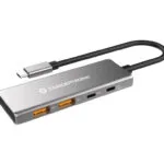 Conceptronic Hub 4 Θυρών USB 3.2 με σύνδεση USB-C Γκρι HUBBIES15G