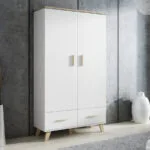 Lotta 2d2d Δίφυλλη Ντουλάπα Λευκό 110x50x190cm