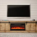 Έπιπλο Τηλεόρασης με Ρόδες & Φωτισμό LED Oak Wotan Μ200xΠ56.7xΥ35cm