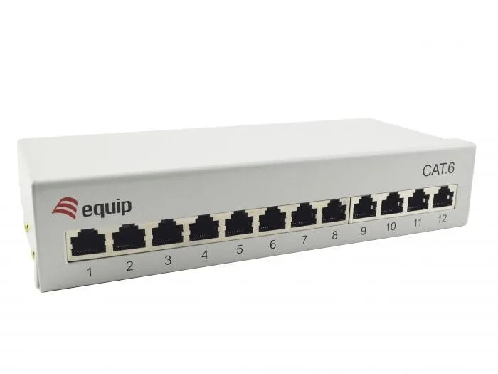 20240122133330_equip_patch_panel_cat6_gri_227363.jpeg Equip Patch Panel για Rack 1U 10 Θυρών cat6 Γκρι 227363 - Image 1