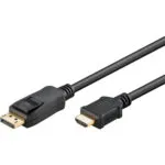 Goobay Cable DisplayPort male - HDMI male 2m Μαύρο (64836)