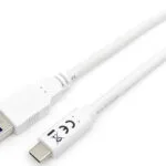 Equip USB 2.0 Cable USB-C male - USB-A Λευκό 1m 128364