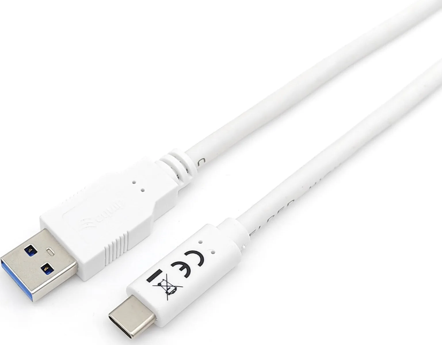 Equip USB 2.0 Cable USB-C male - USB-A Λευκό 1m 128364 - Image 1