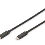 Digitus USB 3.1 Cable USB-C male - USB-C 100W PD Μαύρο 1m AK-300139-010-S