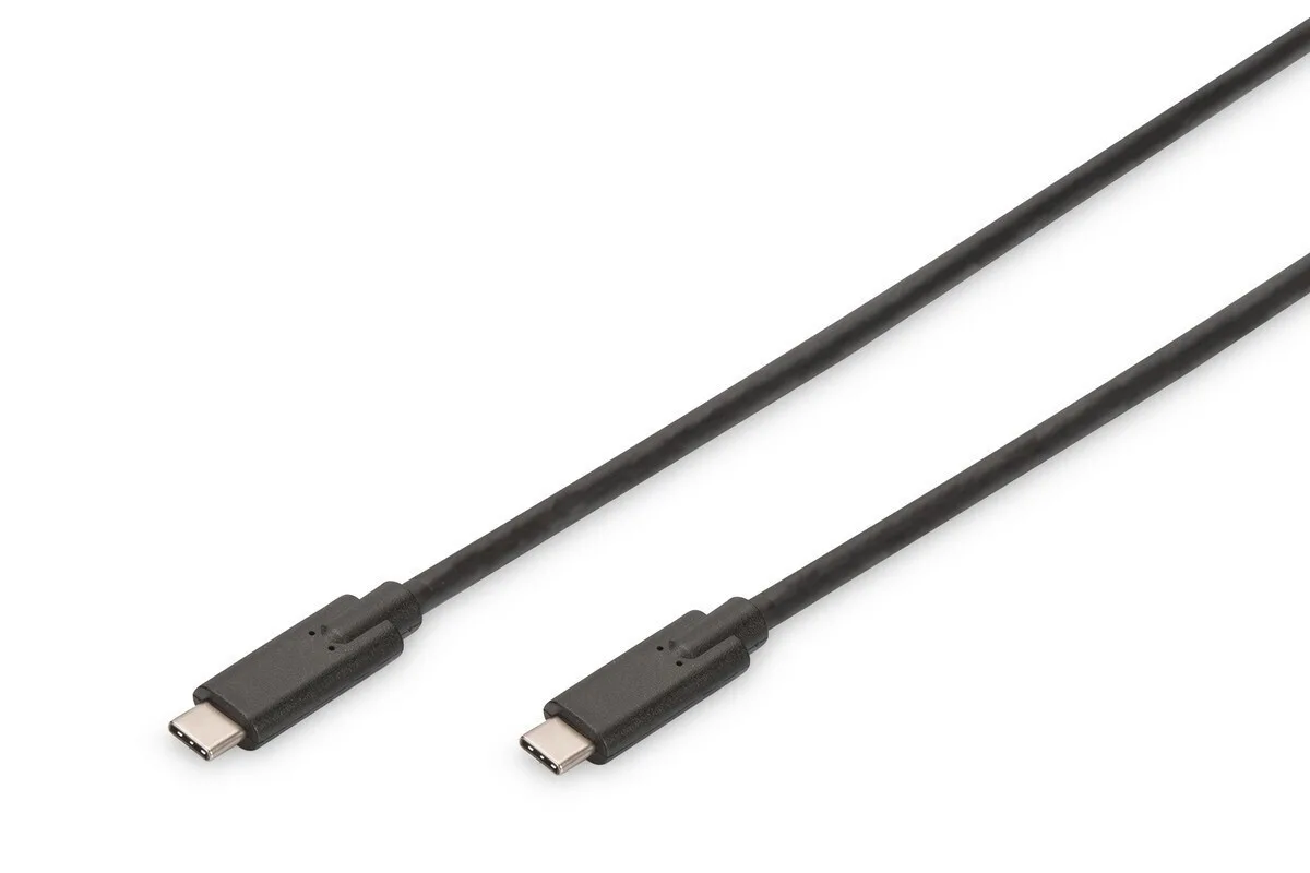 Digitus USB 3.1 Cable USB-C male - USB-C 100W PD Μαύρο 1m AK-300139-010-S - Image 1