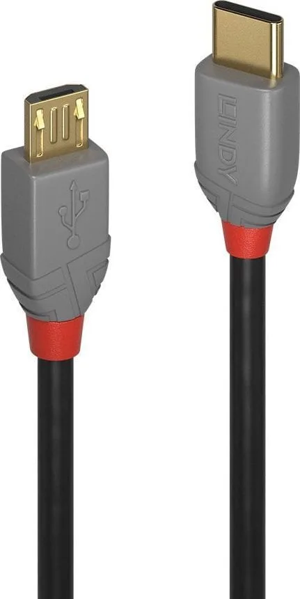 Lindy USB 2.0 Cable USB-C male - micro USB-A Μαύρο 0.5m 36890 - Image 1