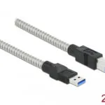 DeLock USB 2.0 Cable USB-A male - USB-B male Ασημί 2m 86779