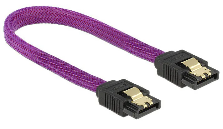 DeLock 7-Pin SATA III - 7-Pin SATA III Cable 20cm Μωβ (83689) - Image 1