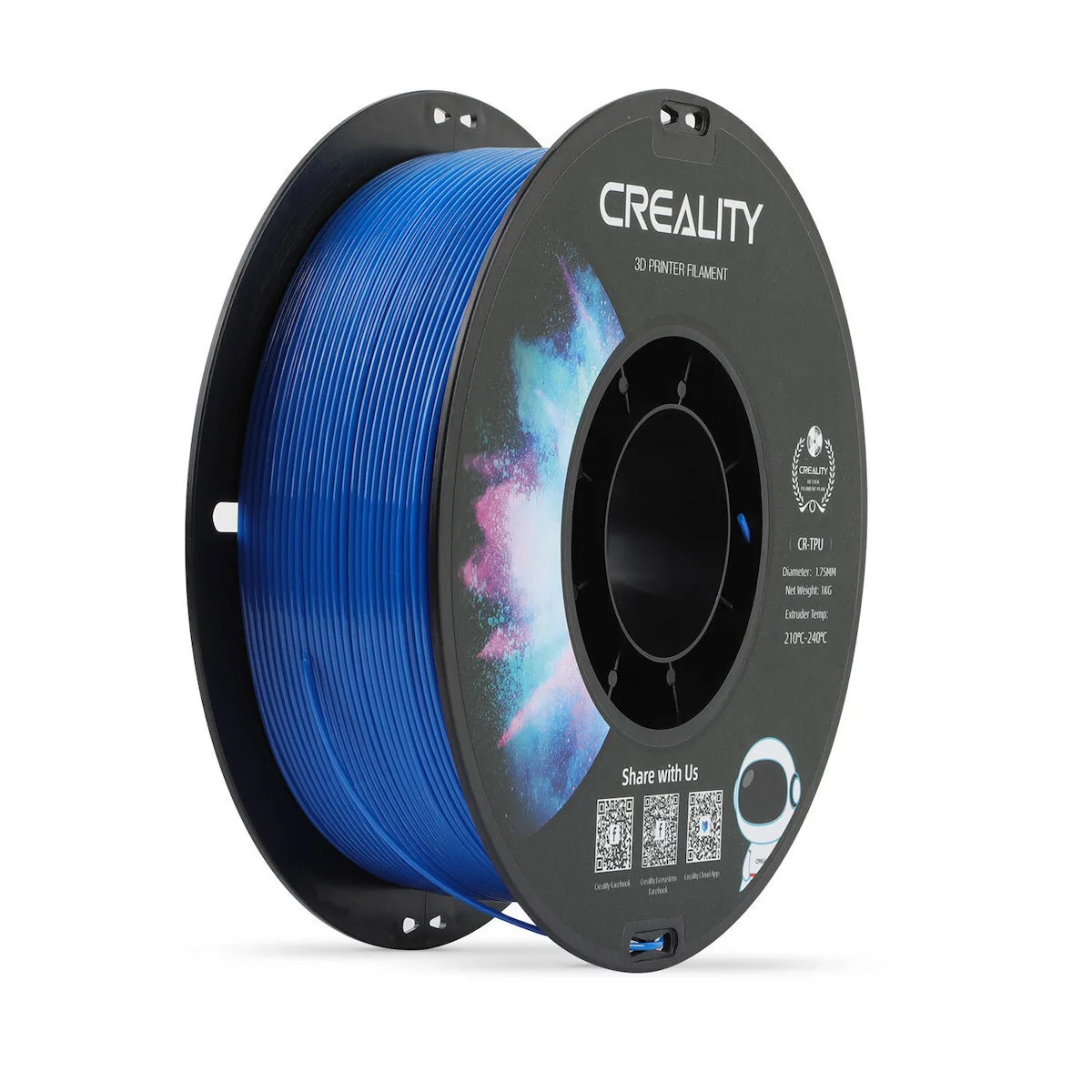 Creality3D TPU 3D Printer Filament 1.75mm Μπλε 1kg 3301040039 1τμχ (Spool) - Image 1