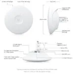 Ubiquiti Wave-Pro Εξωτερική Κεραία WiFi Κατευθυντική 46dBi με σύνδεση Ethernet