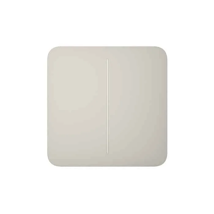 Ajax Systems Solobutton 2-gang Μετώπη Διακόπτη Φωτισμού σε Μπεζ Χρώμα 1211-0187 - Image 1