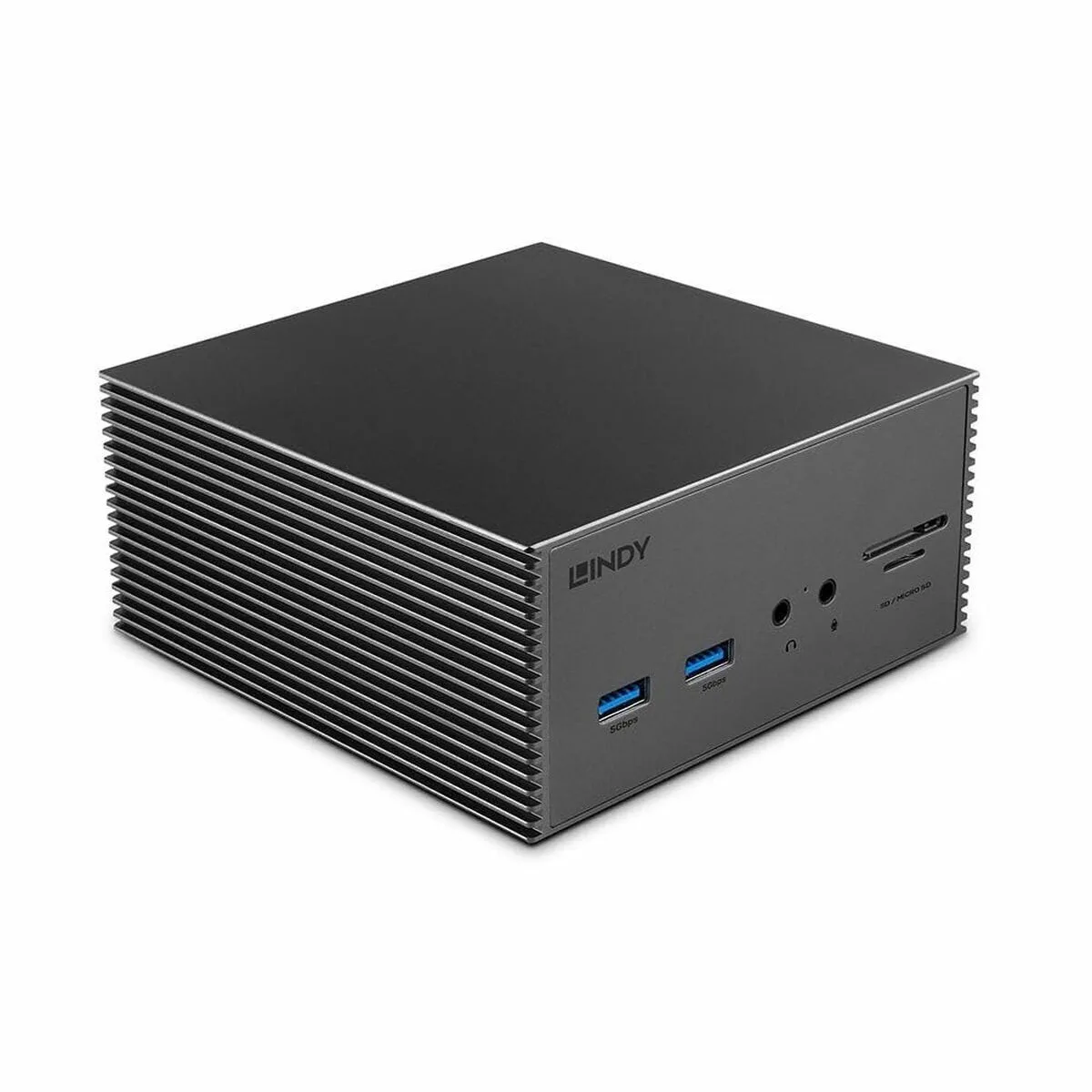 Lindy USB-C Docking Station με HDMI/DisplayPort 4K PD Ethernet και σύνδεση 2 Οθονών Μαύρο (43378) - Image 1