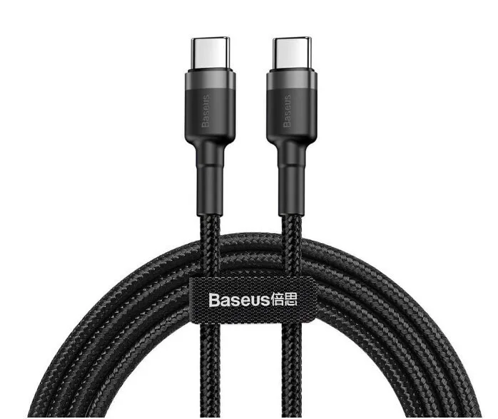 20240311162718_baseus_usb_2_0_cable_usb_c_male_usb_c_mayro_2m_catklf_alg1.jpeg Baseus Cafule USB 2.0 Cable USB-C male - USB-C 100W PD Μαύρο 2m CATKLF-ALG1 - Image 1