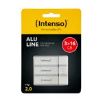 Intenso Alu Line 16GB USB 2.0 Stick Γκρι