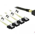 Delock Cable Mini Sas Hd Sff-8643 > 4 X Sata 7 Pin 1 M 83393