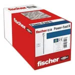 Fischer 200 X Chipboard Screws Power-fast Ii 5.0 X 35 Countersunk Head With Inner Star Tx Partial Thread Galvanised Blue Passivated (item No. 670370)