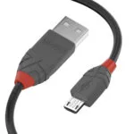 Lindy Regular USB 2.0 to micro USB Cable Μαύρο 5m (36735) 1τμχ