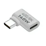 Usb 3.1 Type-c To Type-c 40gbps 8k Transmission Adapter 140w 5a Charge Specification:type-c Male To Female Side Bend