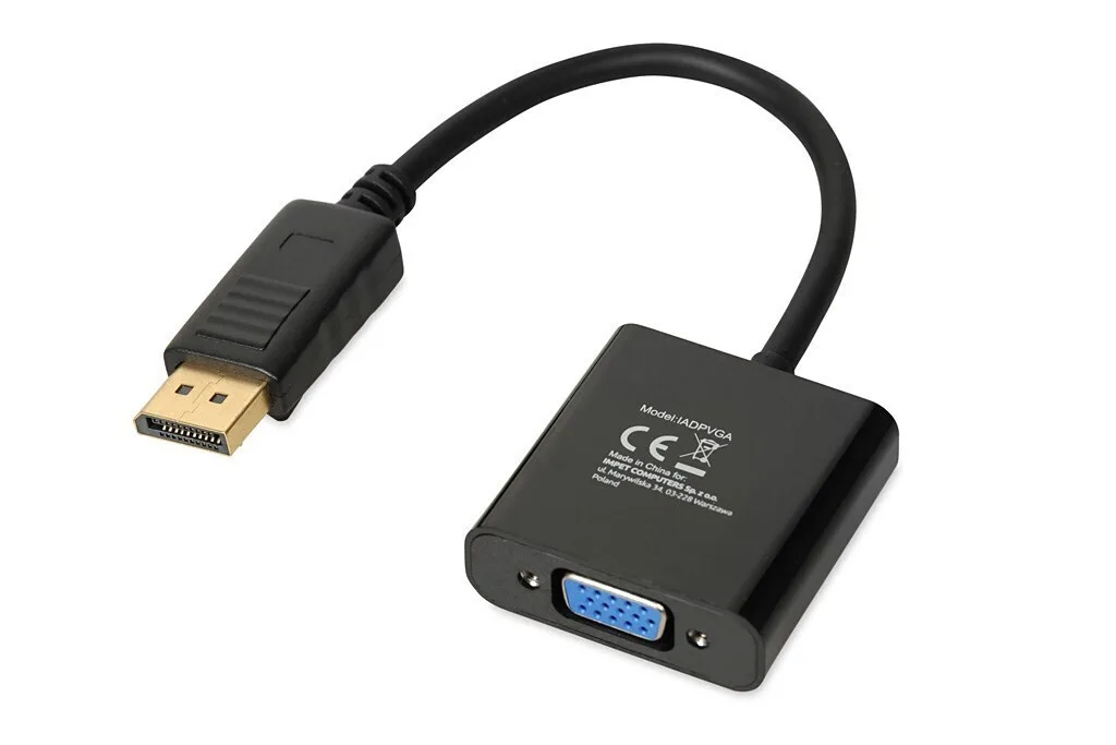 iBox Μετατροπέας DisplayPort male σε VGA female Γκρι 1τμχ (IADPVGA) - Image 1
