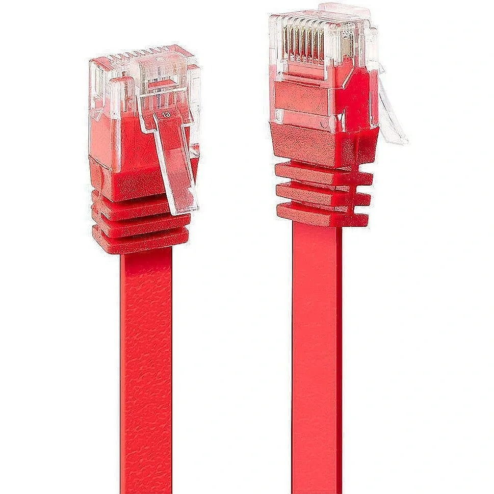 Lindy Flat U/UTP Cat.6 (Gigabit) Καλώδιο Δικτύου Ethernet 0.5m Κόκκινο 47511 - Image 1