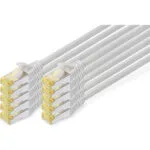 Digitus S/FTP Cat.6a (Gigabit) Καλώδιο Δικτύου Ethernet 0.25m Γκρι 10τμχ DK-1644-A-0025-10