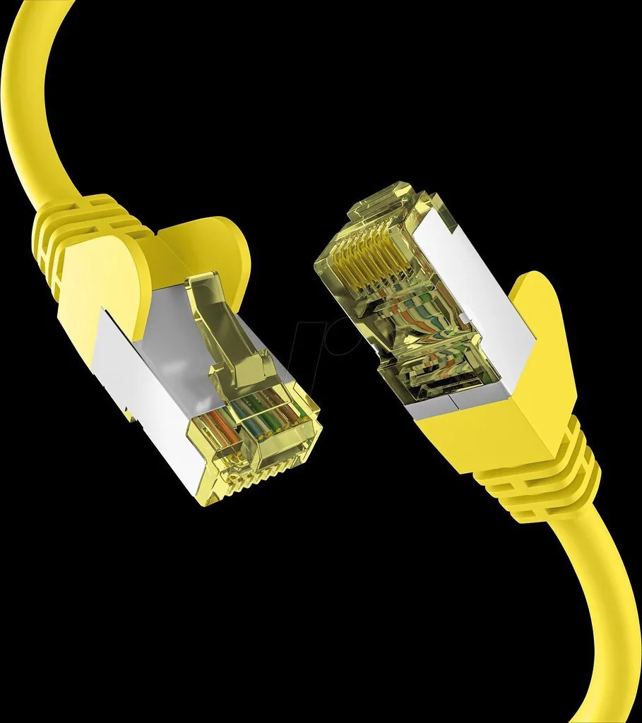 EFB S/FTP Cat.6a (Gigabit) Καλώδιο Δικτύου Ethernet 3m Κίτρινο EC020200066 - Image 1