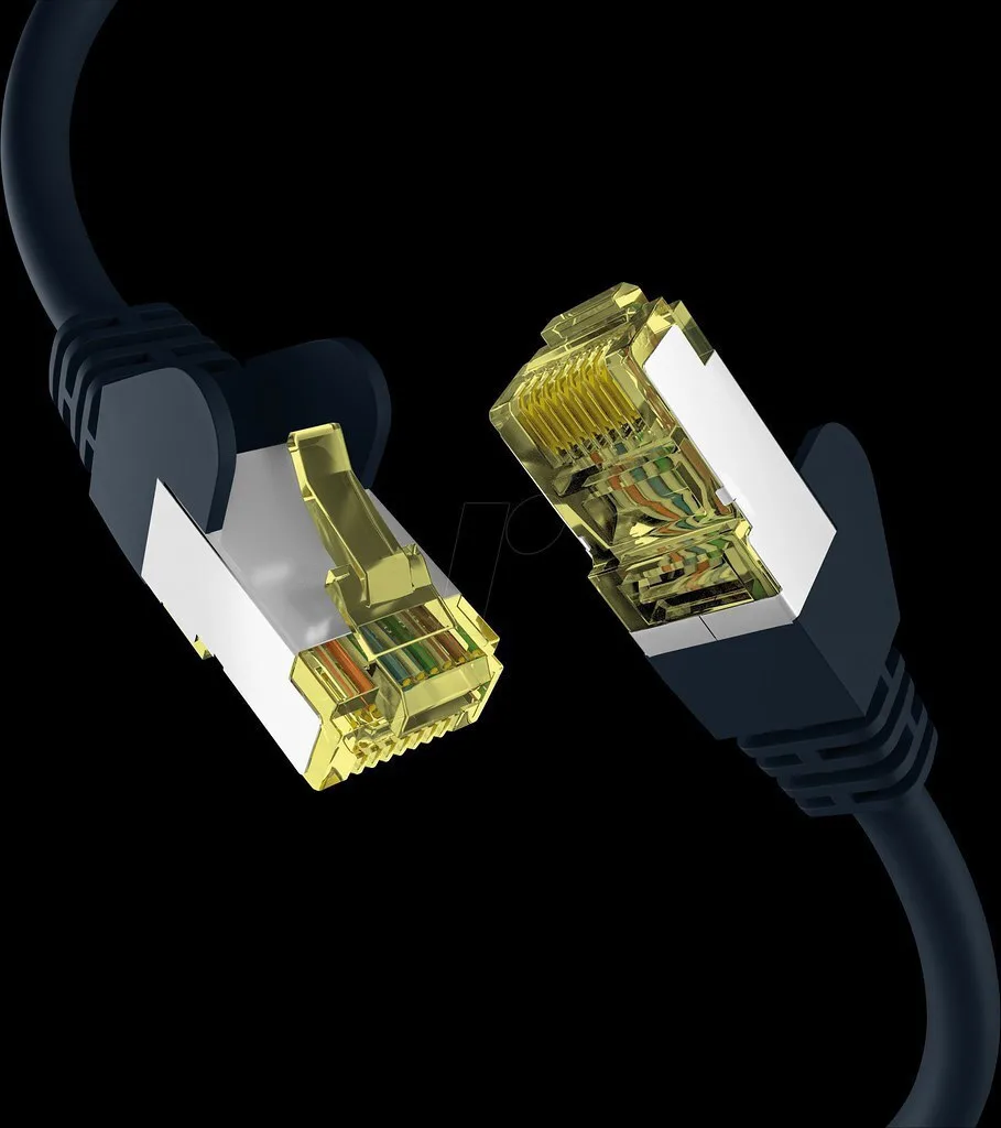 EFB S/FTP Cat.6a (Gigabit) Καλώδιο Δικτύου Ethernet 5m Μαύρο EC020200038 - Image 1