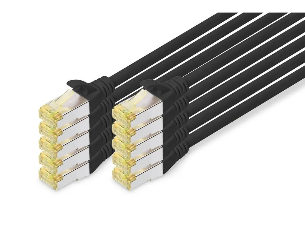 Digitus S/FTP Cat.6a (Gigabit) Καλώδιο Δικτύου Ethernet 2m Μαύρο 10τμχ DK-1644-A-020-BL-10 - Image 1
