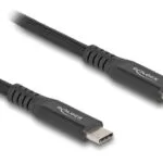 DeLock Braided USB 2.0 Cable USB-C male - USB-C 100W PD Μαύρο 0.5m 80023