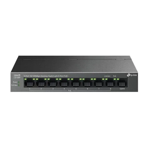 TP-LINK LS109P v1 PoE+ Switch με 9 Θύρες Ethernet - Image 1