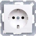 Hager Μονή Χωνευτή Πρίζα Ρεύματος Λευκή 47431909