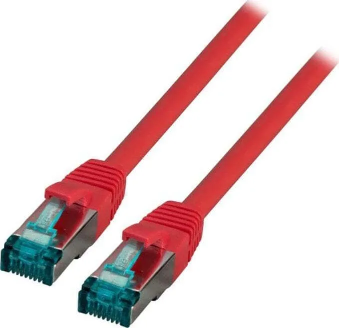 EFB S/FTP Cat.6a (Gigabit) Καλώδιο Δικτύου Ethernet 0.15m Κόκκινο MK6001.0,15R - Image 1