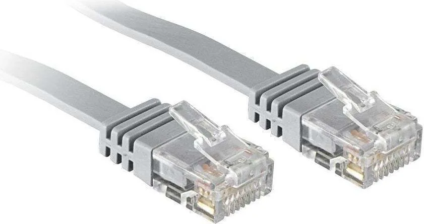 Lindy Flat U/UTP Cat.6 (Gigabit) Καλώδιο Δικτύου Ethernet 3m Γκρι 47493 - Image 1