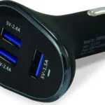 Conceptronic Φορτιστής Αυτοκινήτου 31.5W με Θύρες: 3xUSB Μαύρος CARDEN06B