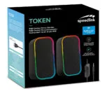 SpeedLink Token Ηχεία Υπολογιστή 2.0 με RGB Φωτισμό και Bluetooth Ισχύος 6W Μαύρα