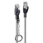 Lindy S/FTP Cat.6a (Gigabit) Καλώδιο Δικτύου Ethernet 1m Γκρι 47602