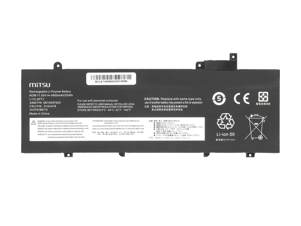Συμβατή Μπαταρία για Lenovo ThinkPad T480s BT/LE-T480S - Image 1