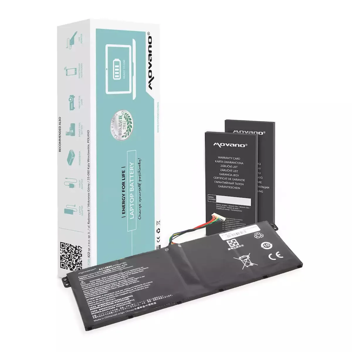 Movano Συμβατή Μπαταρία για Acer Aspire E3-111, V5-122 με 2200mAh (BT/AC-E3) - Image 1