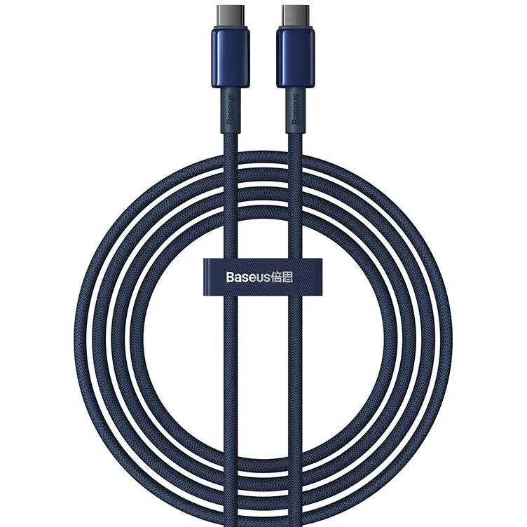 Baseus Tungsten USB 2.0 Cable USB-C male - USB-C 100W PD Χρυσό 2m P10319800321-04 - Image 1