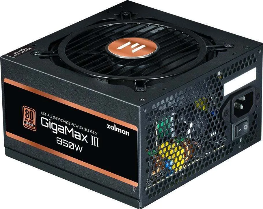 Zalman GigaMax III 850W Μαύρο Τροφοδοτικό Υπολογιστή Full Wired 80 Plus Bronze - Image 1