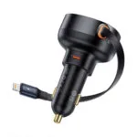 Baseus Enjoyment Pro Φορτιστής Αυτοκινήτου 55W 7A Γρήγορης Φόρτισης μαζί με Καλώδιο Lightning Μαύρο Χρώμα BG-40495