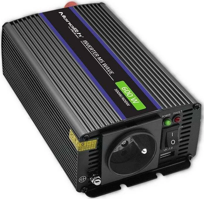 20240430104823_qoltec_inverter_aytokinitou_gia_metatropi_12v_dc_se_230v_ac_51924.jpeg Qoltec Inverter Αυτοκινήτου Τροποποιημένου Ημιτόνου για Μετατροπή 12V DC σε 230V AC 51924 - Image 1