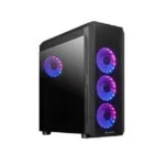 Chieftec Scorpion 4 Gaming Mini Tower Κουτί Υπολογιστή με Πλαϊνό Παράθυρο και RGB Φωτισμό Μαύρο