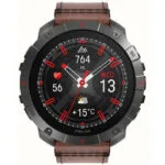 Polar Grit X2 Pro Titan Stainless Steel 49mm Αδιάβροχο Smartwatch με Παλμογράφο (Brown Leather Strap - M/L)
