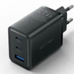 Vention Φορτιστής Χωρίς Καλώδιο GaN με Θύρα USB-A και 2 Θύρες USB-C 65W Μαύρος (FERB0-EU)
