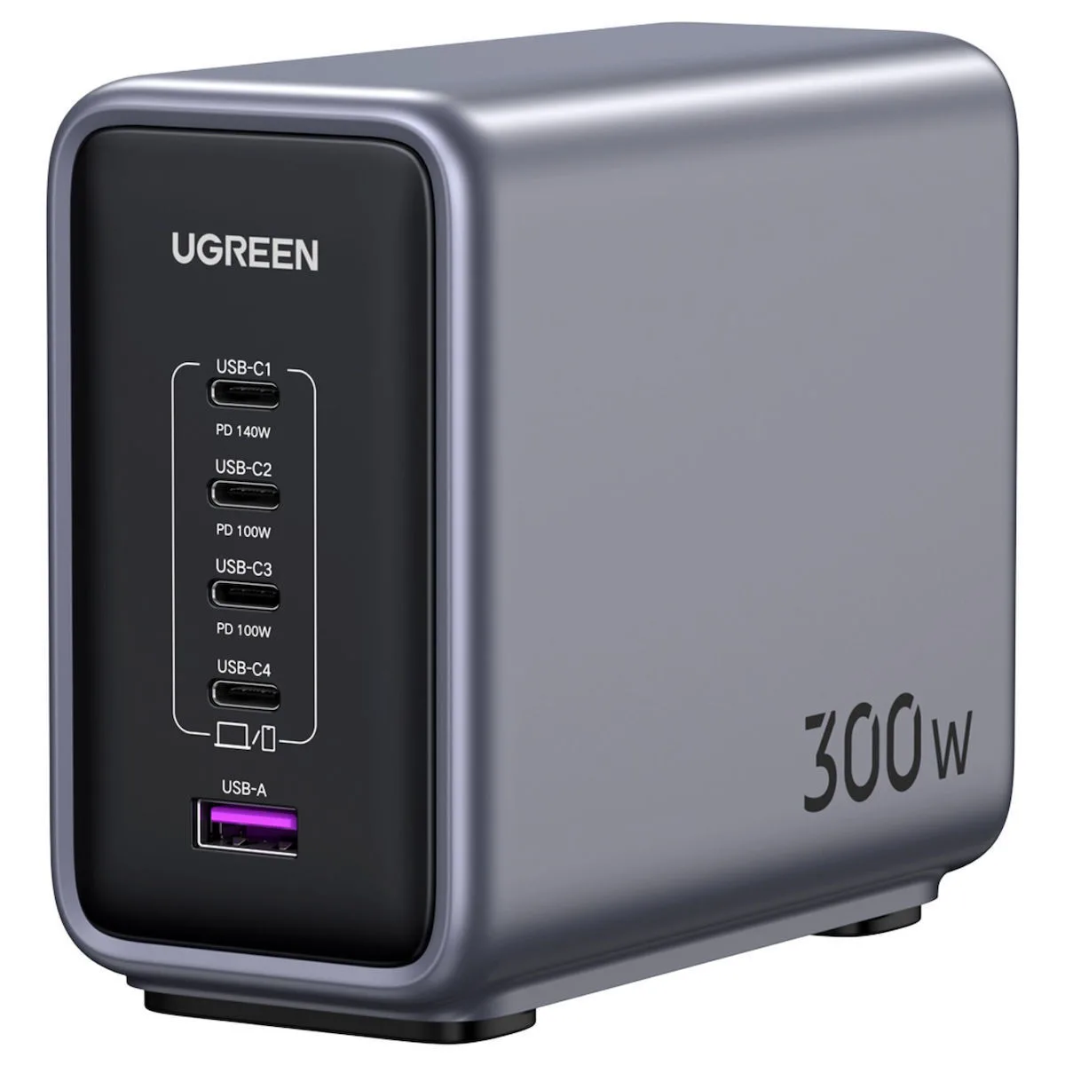 20240517153622_ugreen_vasi_fortisis_gan_me_thyra_usb_a_kai_4_thyres_usb_c_300w_power_delivery_se_mayro_chroma_nexode.jpeg Ugreen Βάση Φόρτισης GaN με Θύρα USB-A και 4 Θύρες USB-C 300W Power Delivery σε Μαύρο χρώμα (Nexode) - Image 1