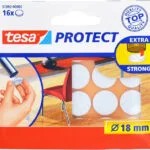 Tesa Τσοχάκι Στρογγυλό με Αυτοκόλλητο και Διάμετρο 18mm Λευκά 57892-00000-01