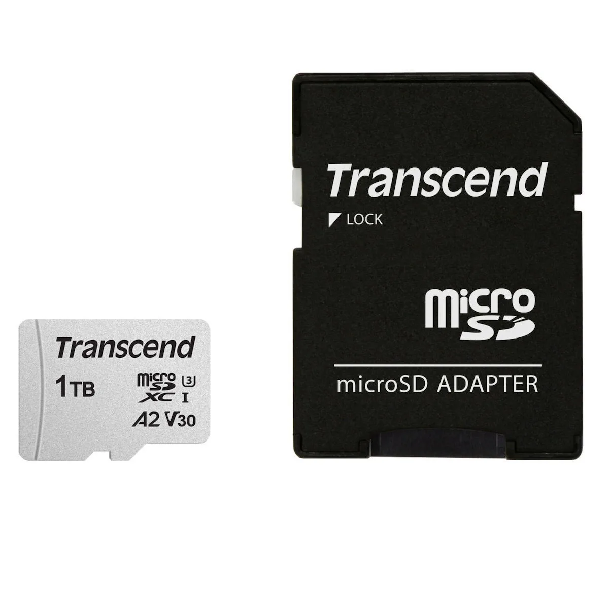 Transcend microSDXC 1TB U3 V30 A2 UHS-I 100MB/s με αντάπτορα - Image 1