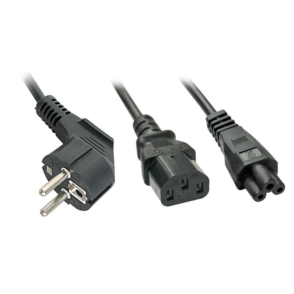 20240603154934_lindy_schuko_iec_c13_c5_30047_power_cable.jpeg Lindy Schuko Iec C13 & C5 30047 Power Cable - Image 1
