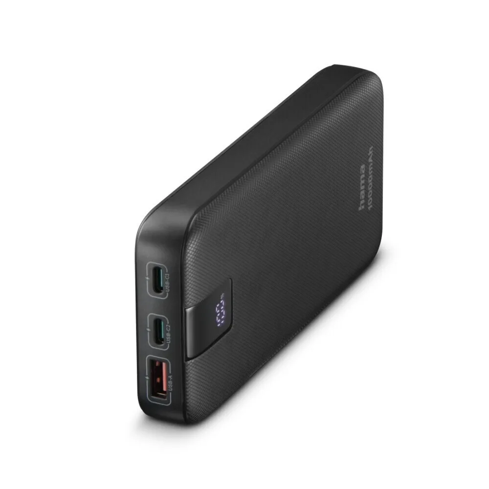 20240614124829_hama_pd_10_power_bank_10000mah_me_thyra_usb_a_kai_2_thyres_usb_c_power_delivery_quick_charge_3_0_anthracite.jpeg HAMA PD 10 Power Bank 10000mAh με Θύρα USB-A και 2 Θύρες USB-C Power Delivery / Quick Charge 3.0 Anthracite - Image 1